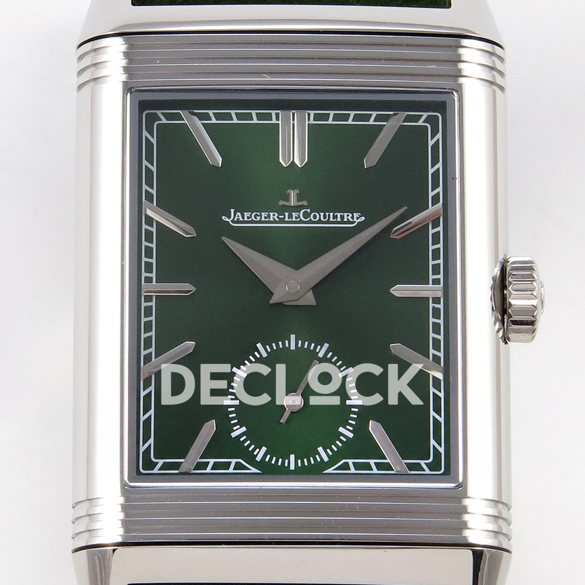 Jaeger-LeCoultre Reverso Tribute JJF green steel replica - dial detail view