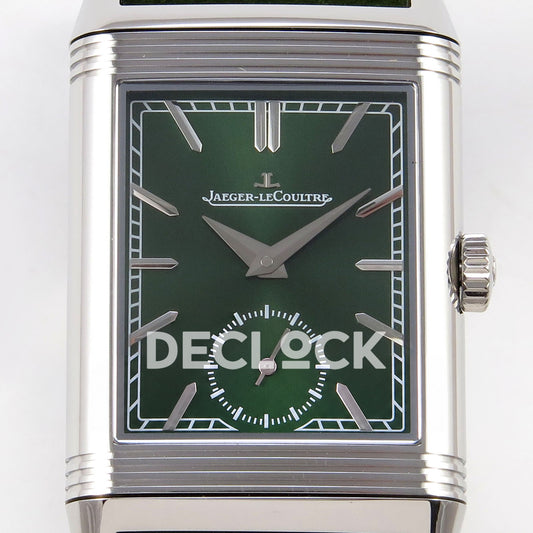 Jaeger-LeCoultre Reverso Tribute JJF green steel replica - dial detail view