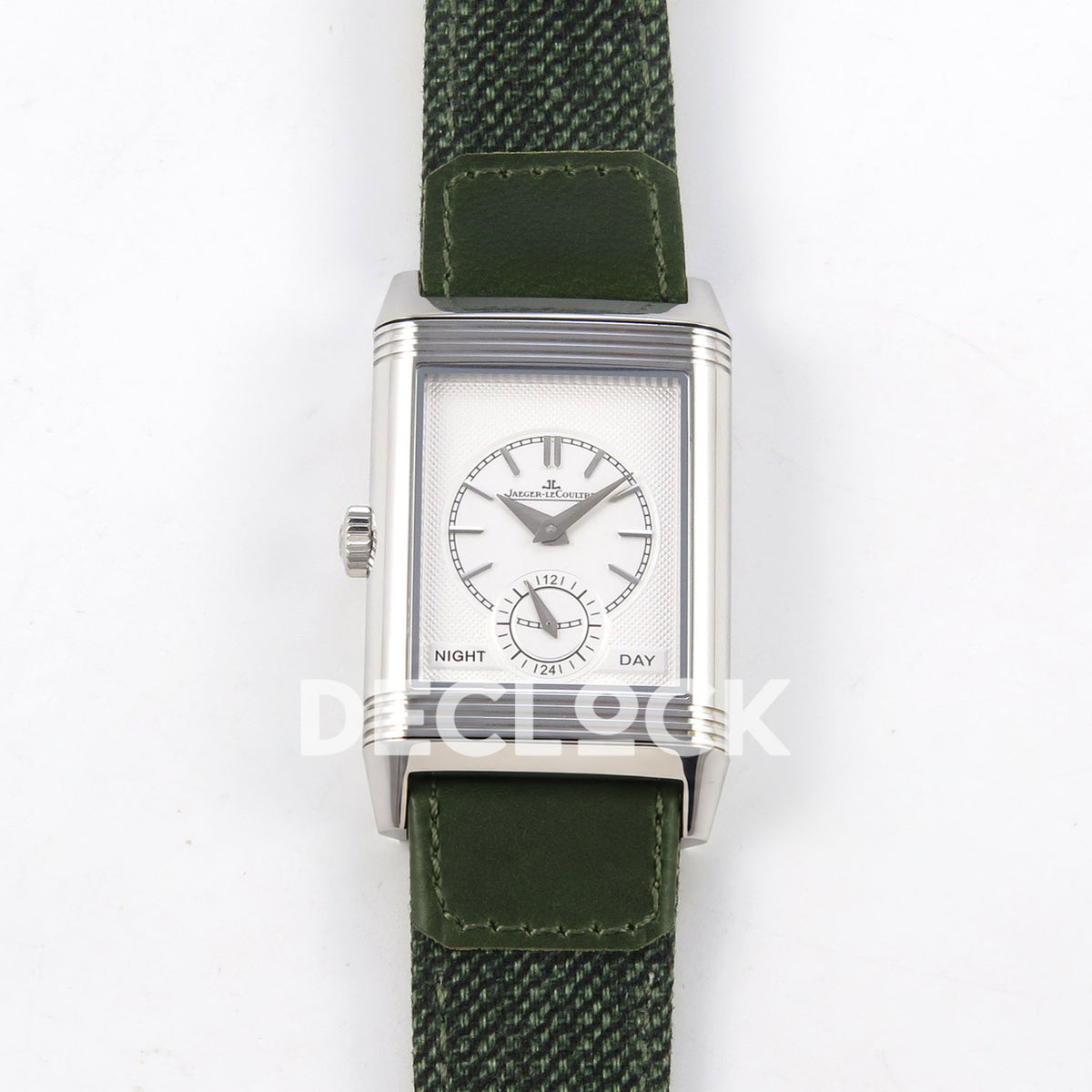 Jaeger-LeCoultre Reverso Tribute JJF green steel replica - reverse front view