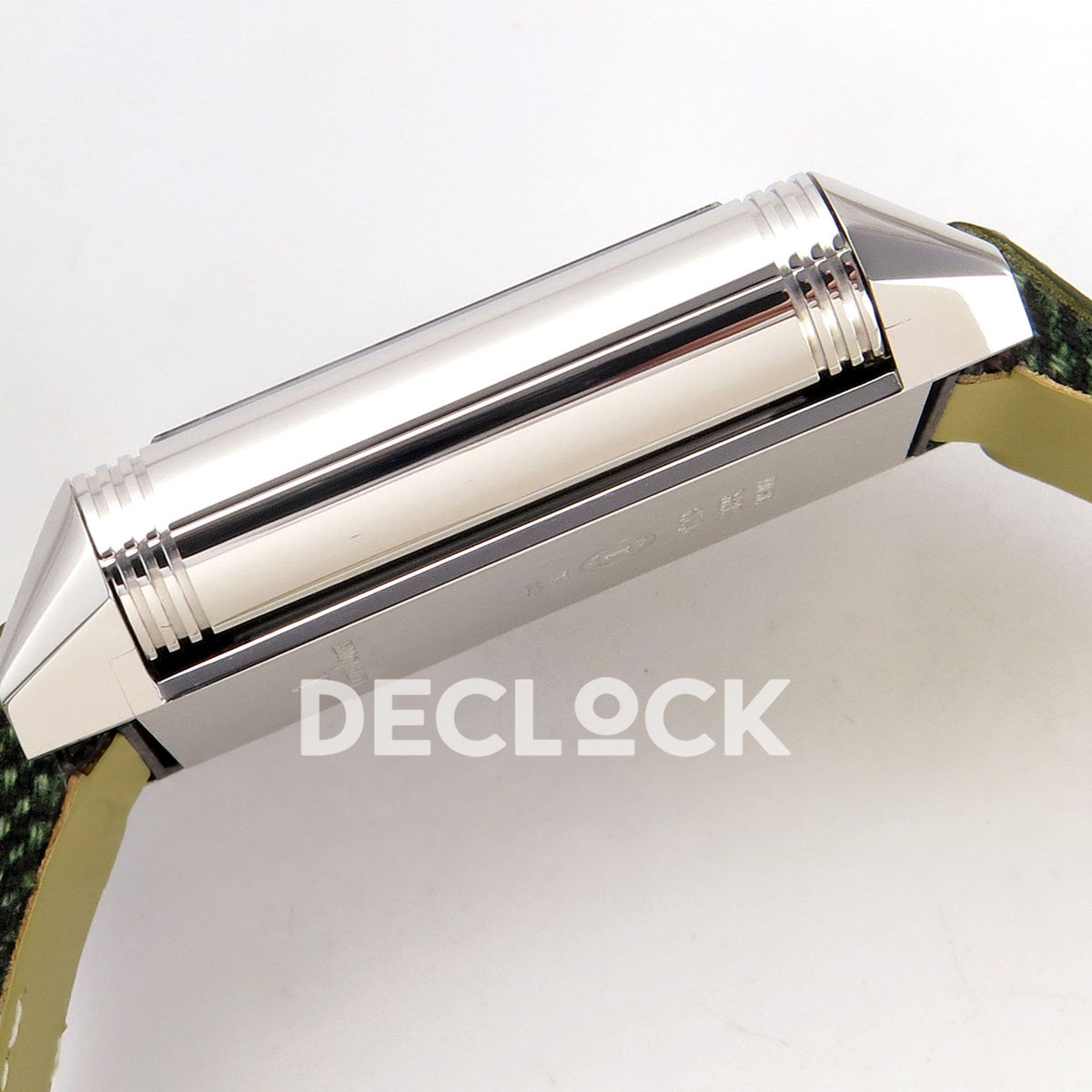 Jaeger-LeCoultre Reverso Tribute JJF green steel replica - case profile view
