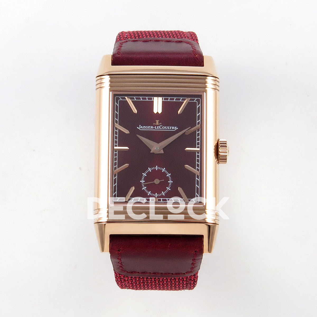 Jaeger-LeCoultre Reverso Tribute JJF red rose-gold replica - front view