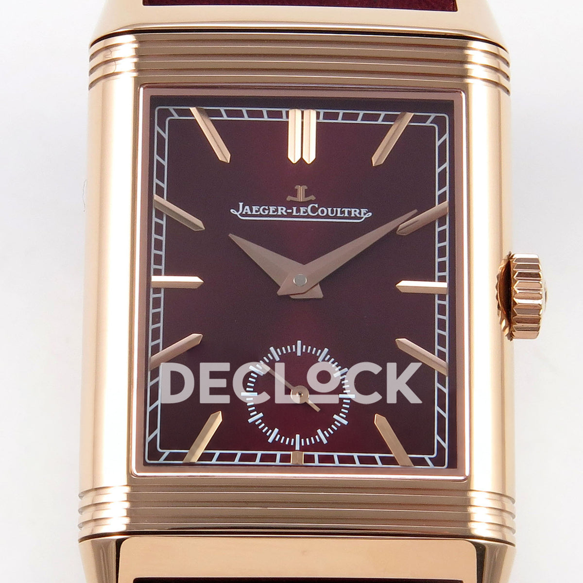 Jaeger-LeCoultre Reverso Tribute JJF red rose-gold replica - dial detail view