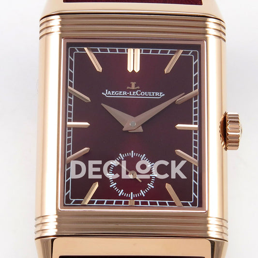 Jaeger-LeCoultre Reverso Tribute JJF red rose-gold replica - dial detail view