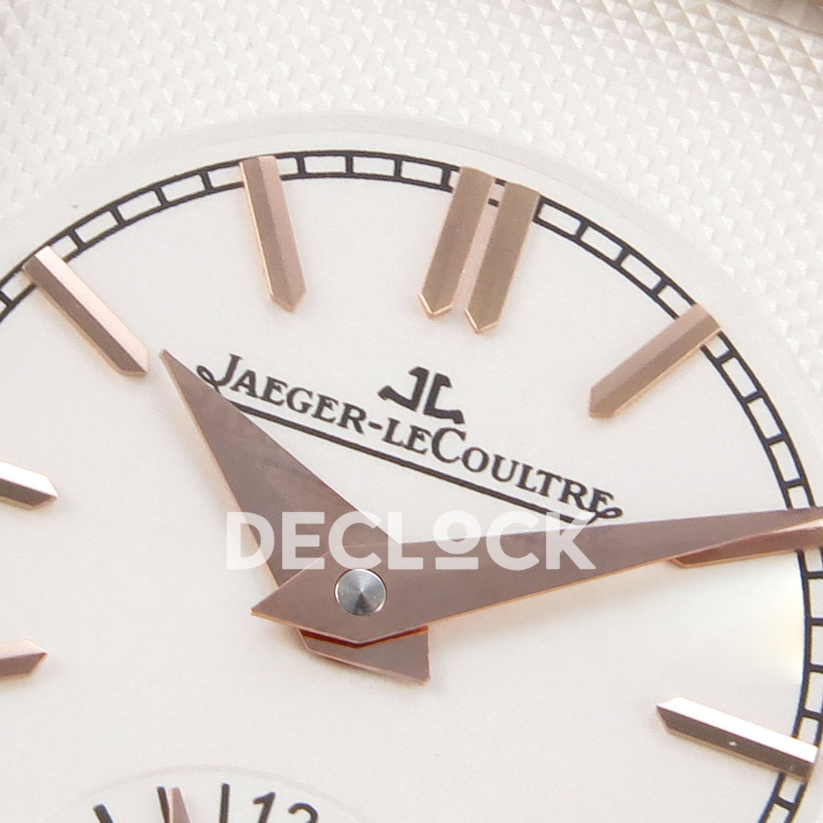 Jaeger-LeCoultre Reverso Tribute JJF red rose-gold replica - reverse dial detail view