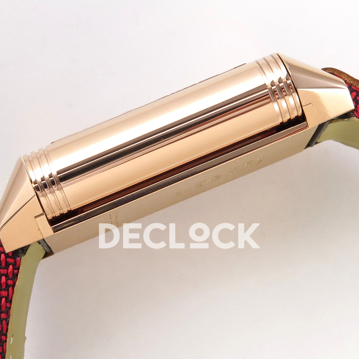 Jaeger-LeCoultre Reverso Tribute JJF red rose-gold replica - case profile view