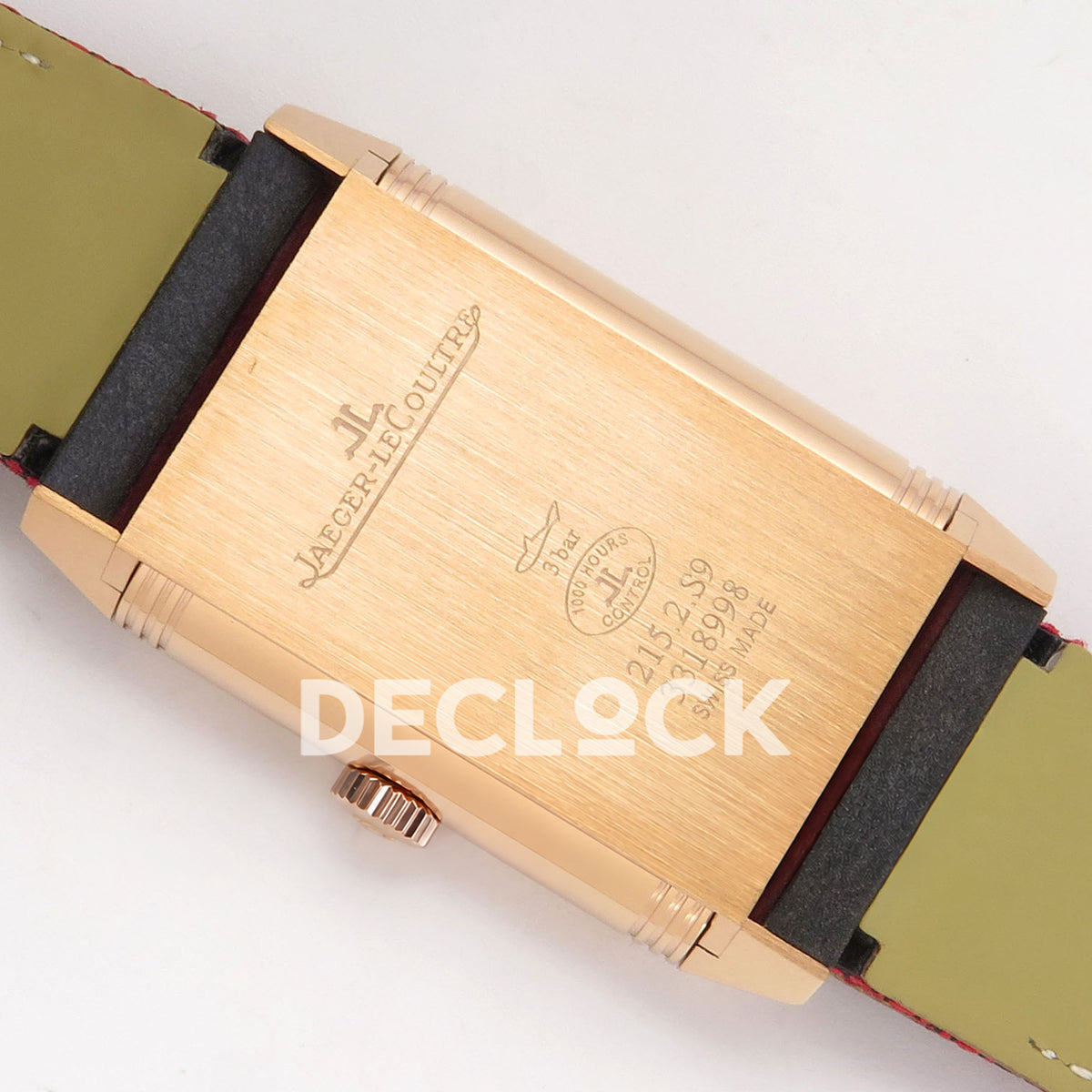 Jaeger-LeCoultre Reverso Tribute JJF red rose-gold replica - caseback engraving view