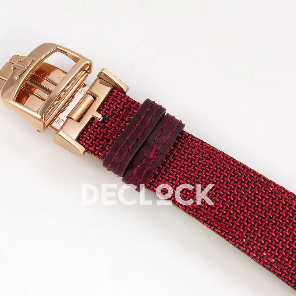 Jaeger-LeCoultre Reverso Tribute JJF red rose-gold replica - closed clasp view