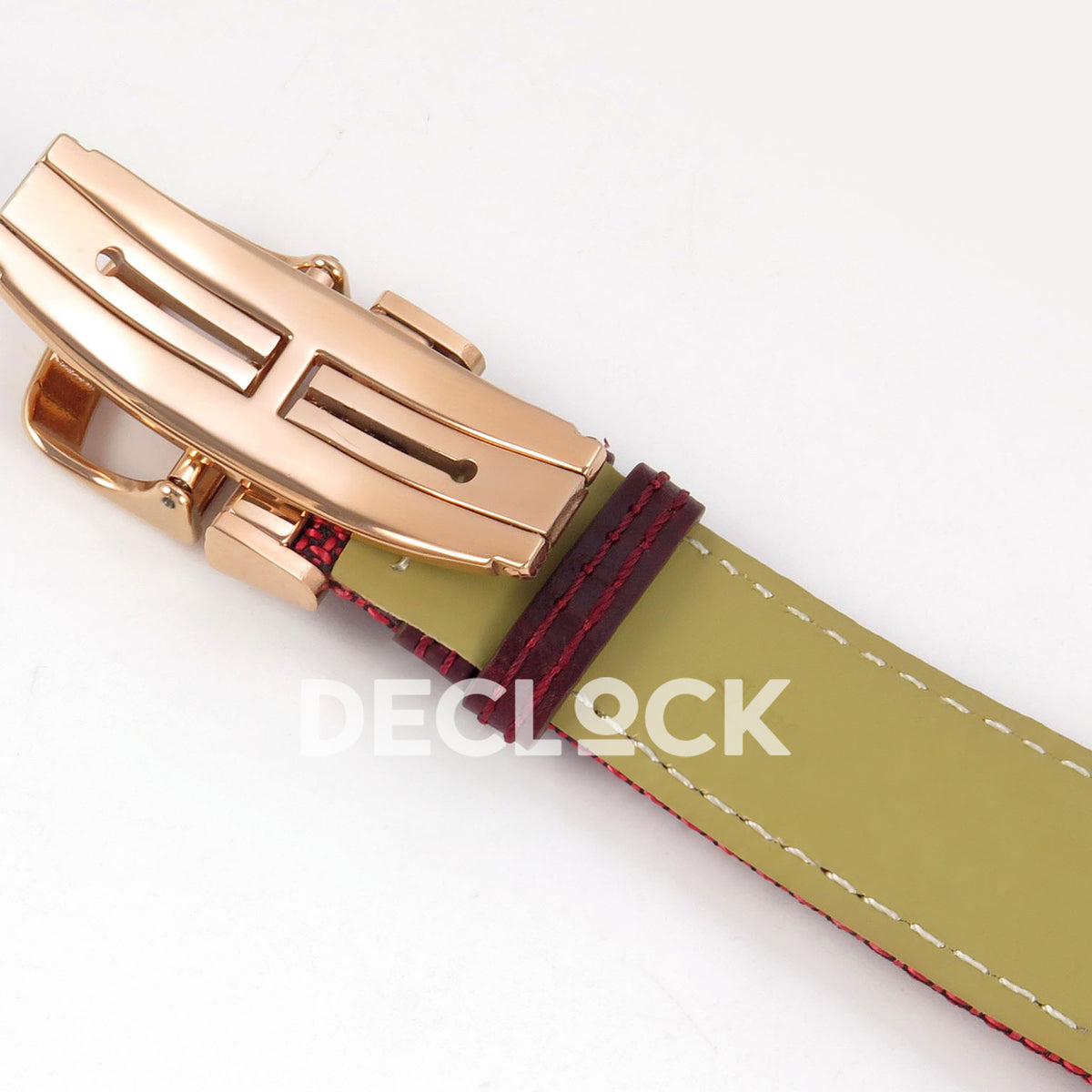 Jaeger-LeCoultre Reverso Tribute JJF red rose-gold replica - clasp reverse view
