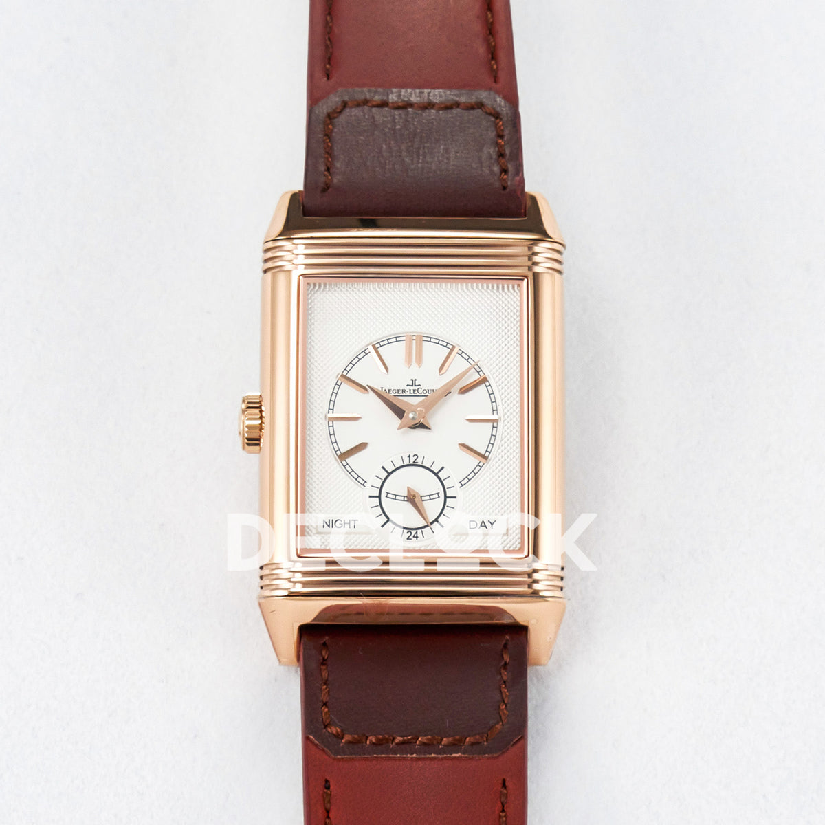 Jaeger-LeCoultre Reverso Tribute Duoface RG Black Red Strap MGF A854A