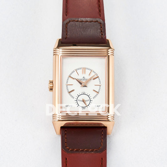 Jaeger-LeCoultre Reverso Tribute Duoface RG Black Red Strap MGF A854A