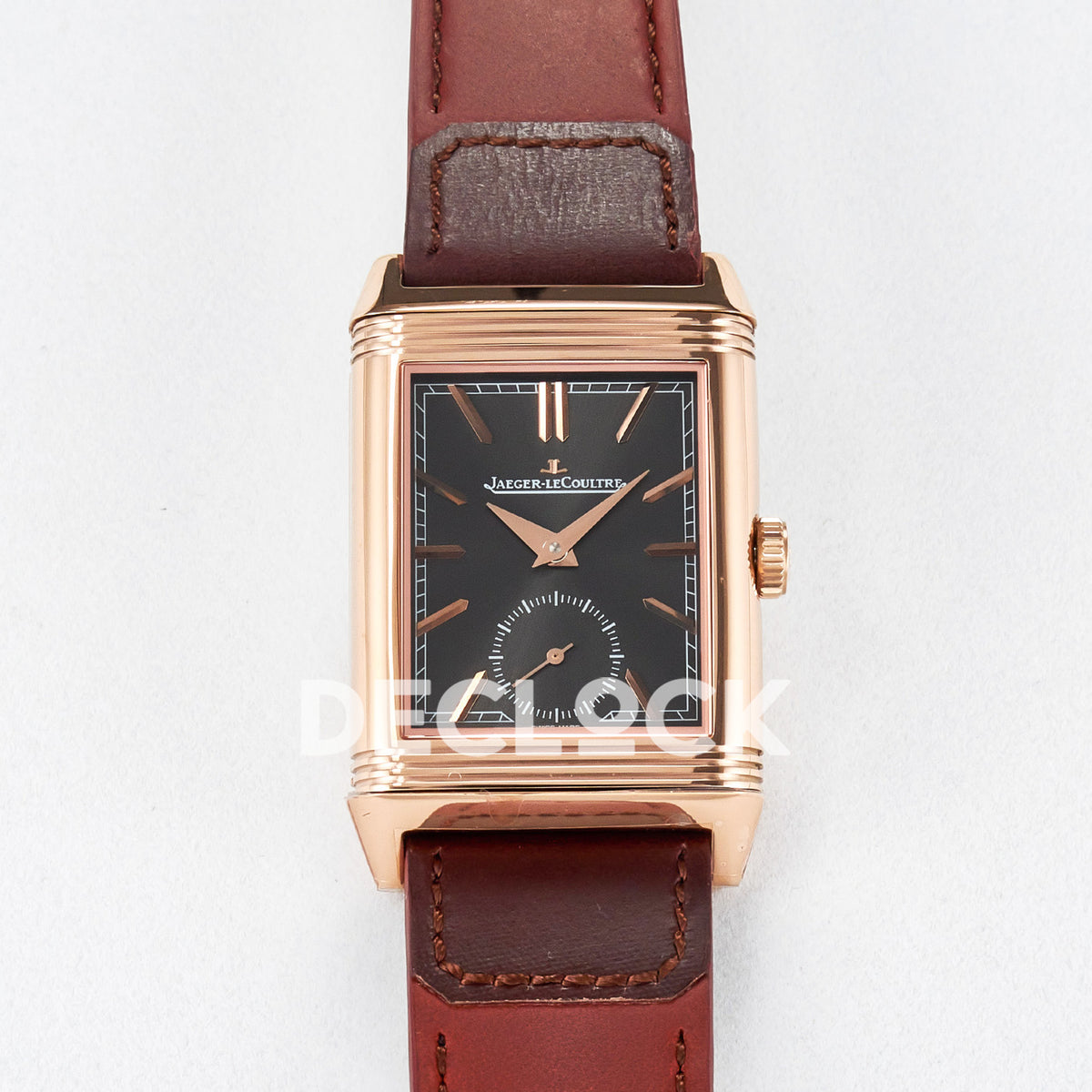 Jaeger-LeCoultre Reverso Tribute Duoface RG Black Red Strap MGF A854A