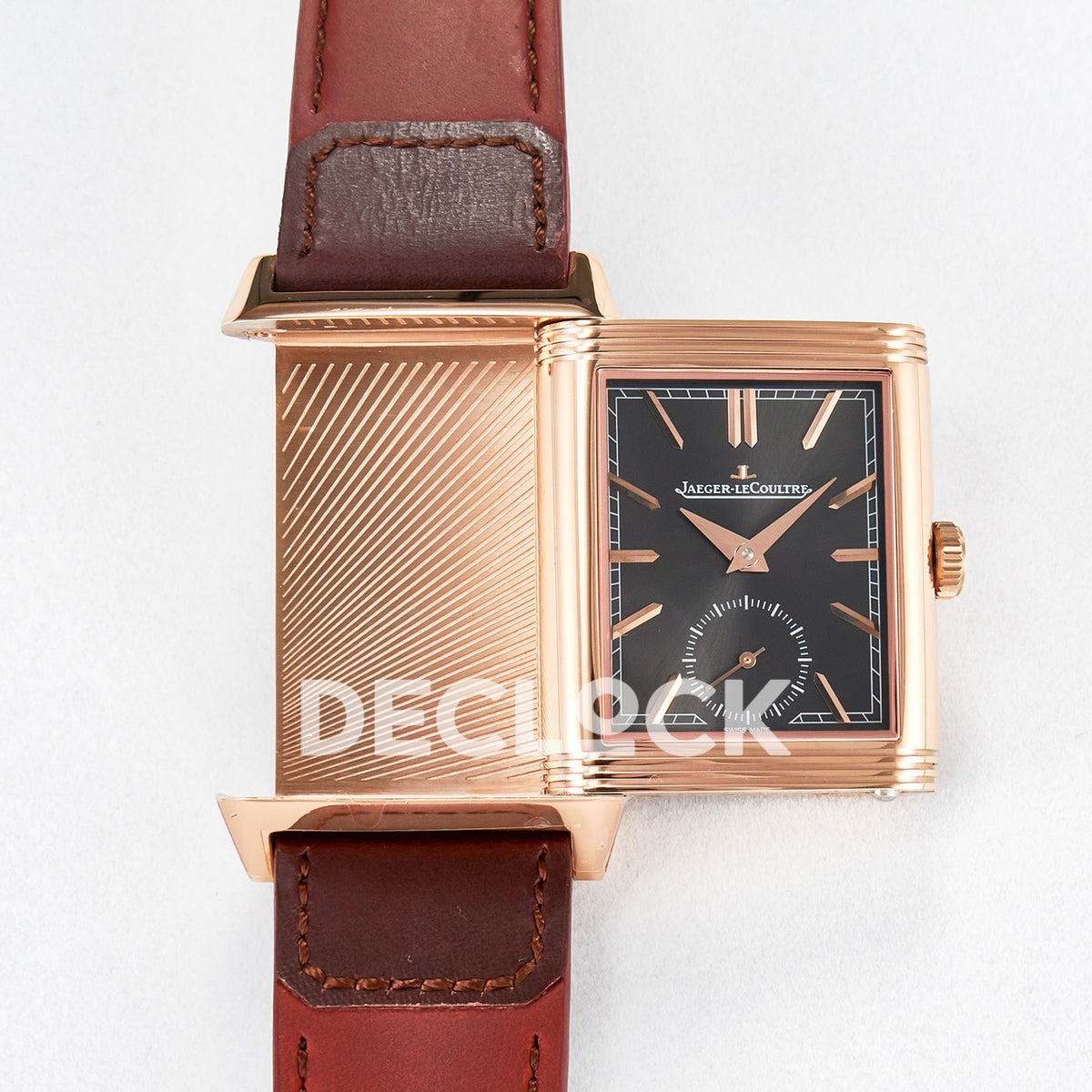 Jaeger-LeCoultre Reverso Tribute Duoface RG Black Red Strap MGF A854A