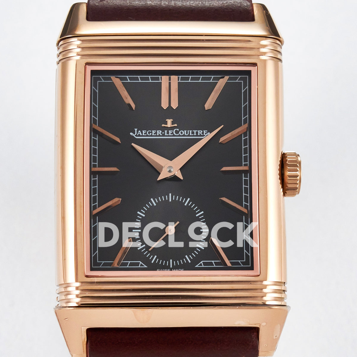 Jaeger-LeCoultre Reverso Tribute Duoface RG Black Red Strap MGF A854A