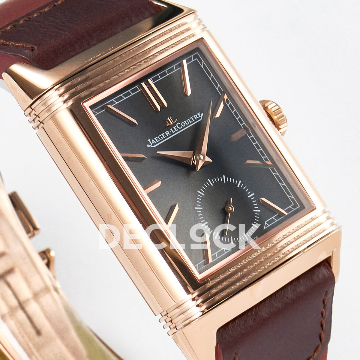 Jaeger-LeCoultre Reverso Tribute Duoface RG Black Red Strap MGF A854A