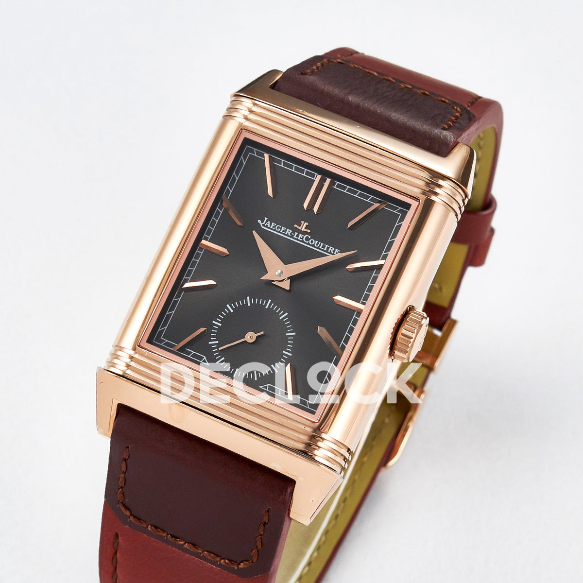 Jaeger-LeCoultre Reverso Tribute Duoface RG Black Red Strap MGF A854A