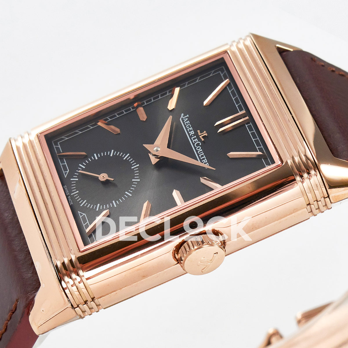 Jaeger-LeCoultre Reverso Tribute Duoface RG Black Red Strap MGF A854A