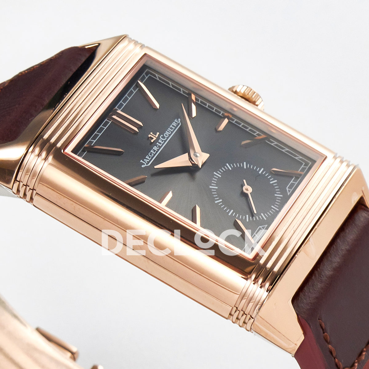 Jaeger-LeCoultre Reverso Tribute Duoface RG Black Red Strap MGF A854A
