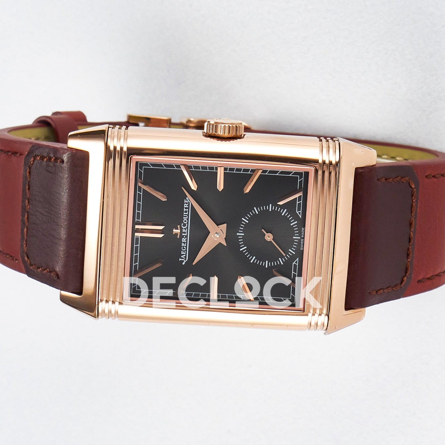 Jaeger-LeCoultre Reverso Tribute Duoface RG Black Red Strap MGF A854A