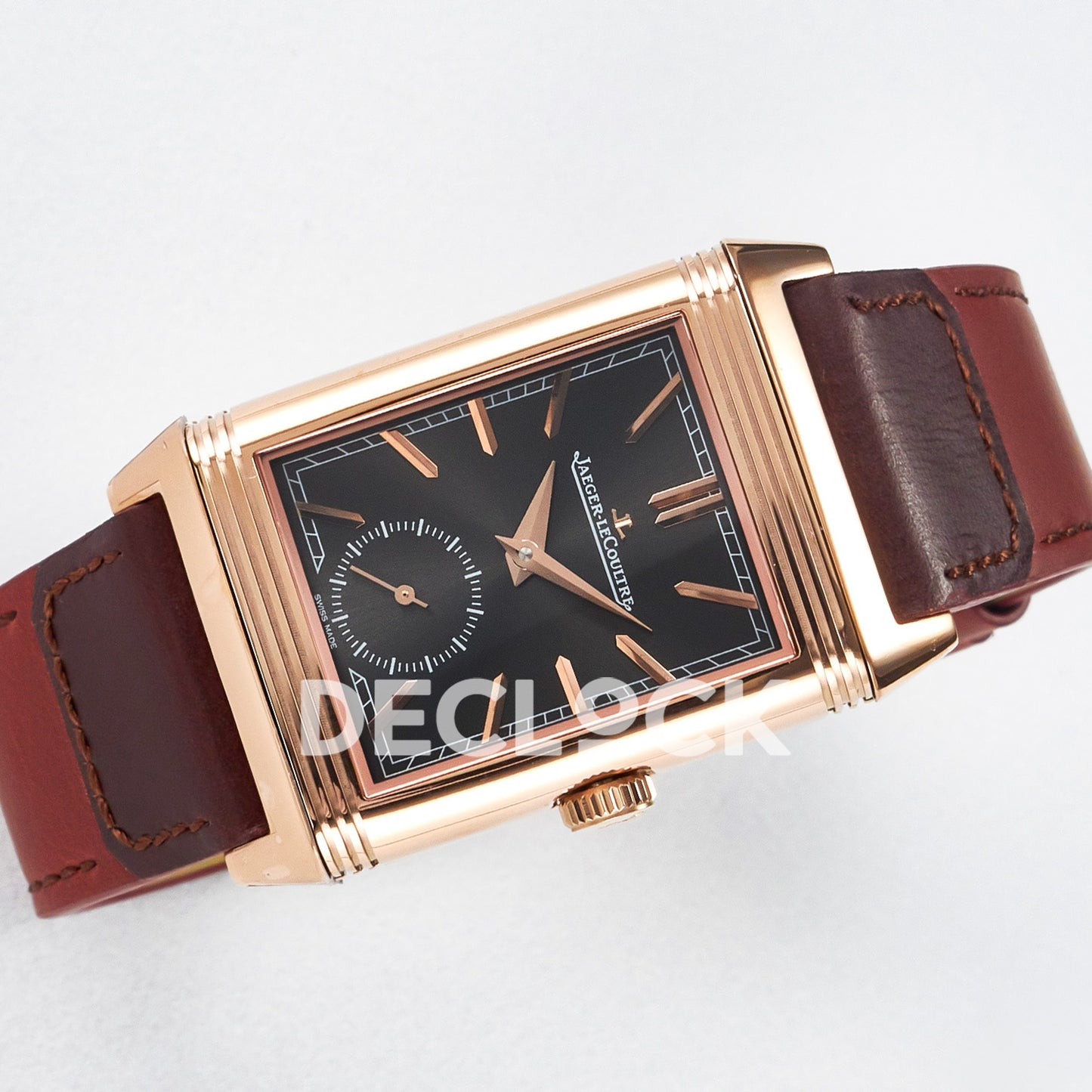 Jaeger-LeCoultre Reverso Tribute Duoface RG Black Red Strap MGF A854A