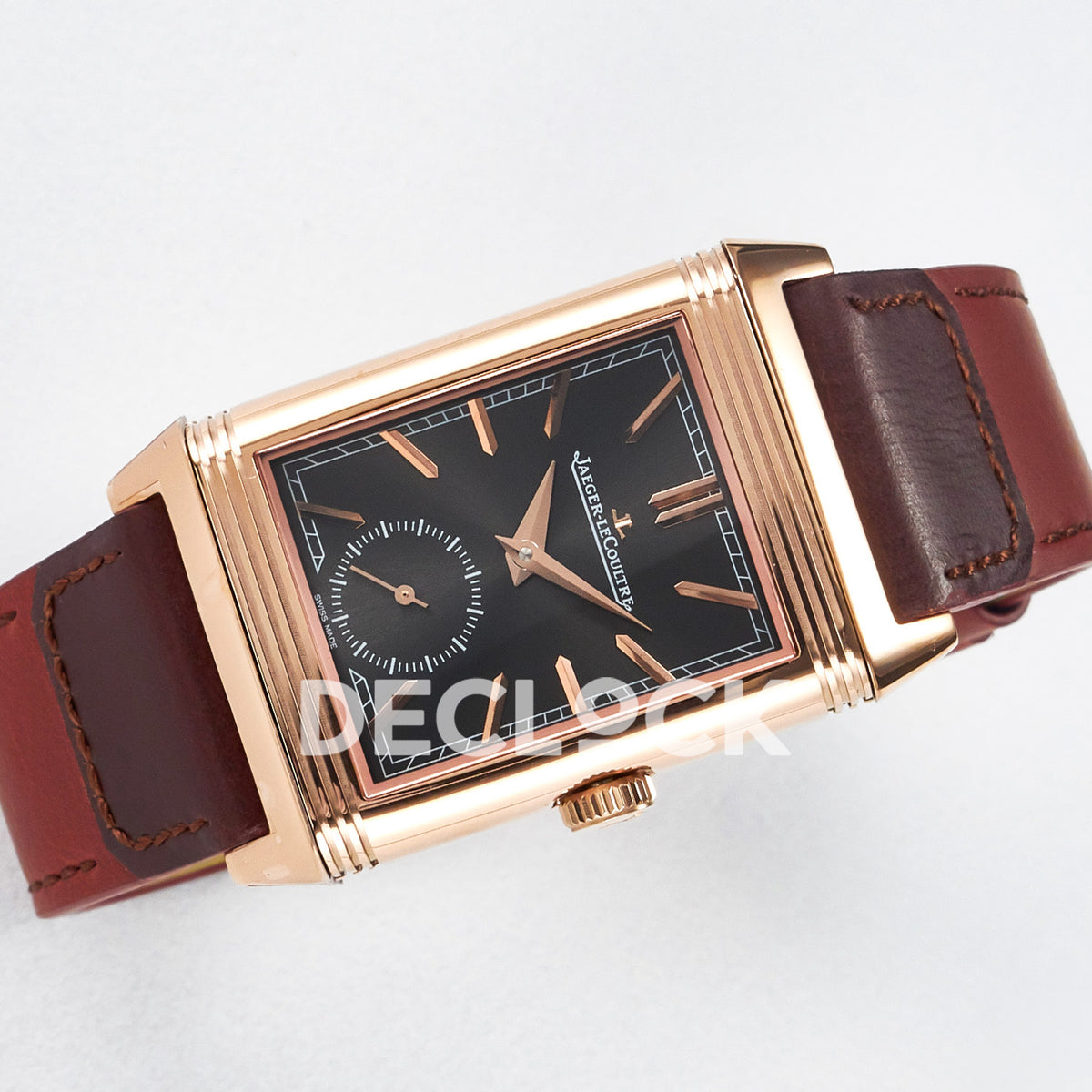 Jaeger-LeCoultre Reverso Tribute Duoface RG Black Red Strap MGF A854A