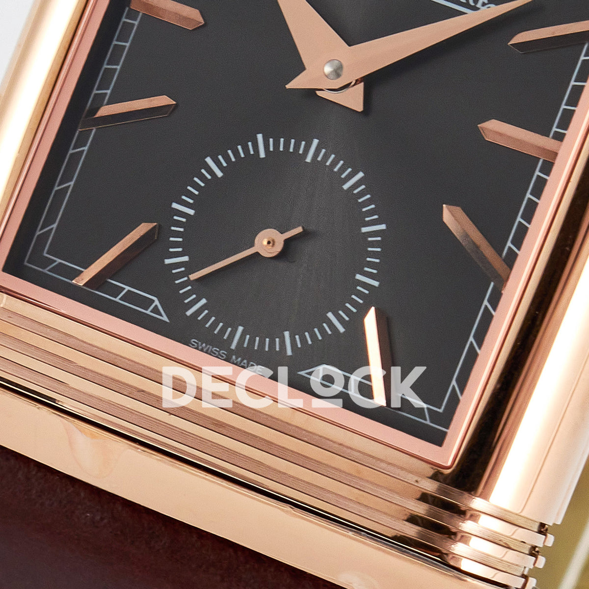 Jaeger-LeCoultre Reverso Tribute Duoface RG Black Red Strap MGF A854A