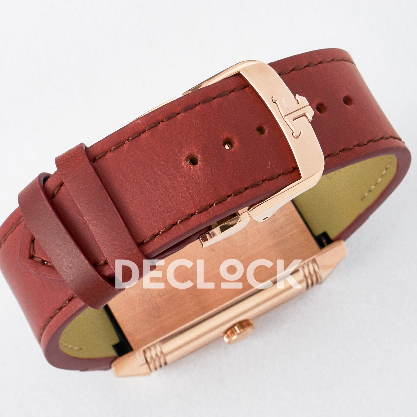 Jaeger-LeCoultre Reverso Tribute Duoface RG Black Red Strap MGF A854A