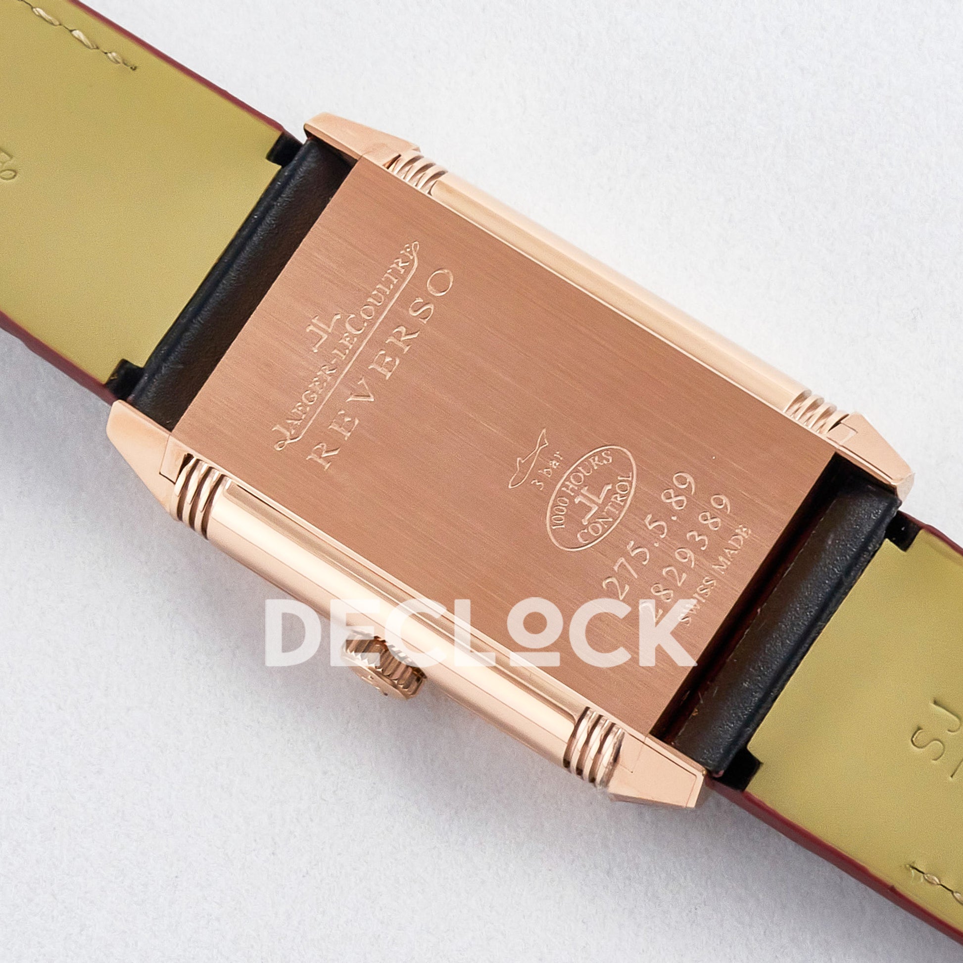 Jaeger-LeCoultre Reverso Tribute Duoface RG Black Red Strap MGF A854A