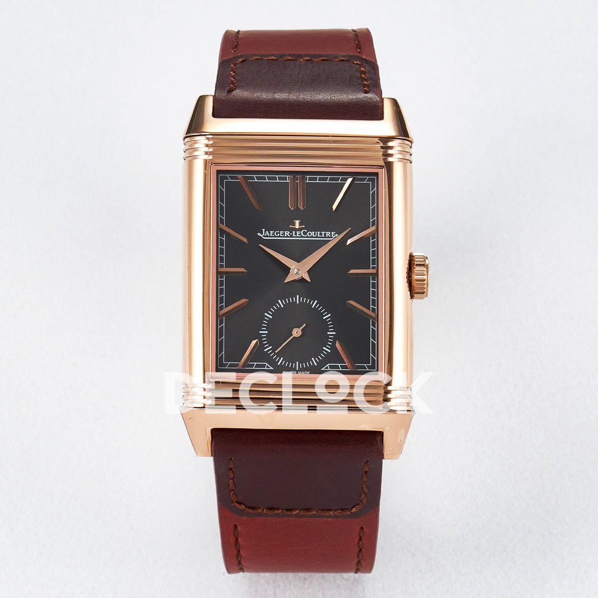 Jaeger-LeCoultre Reverso Tribute Duoface RG Black Red Strap MGF A854A