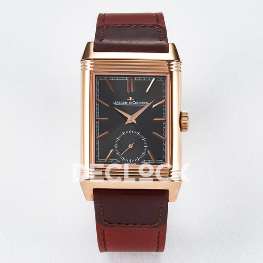 Jaeger-LeCoultre Reverso Tribute Duoface RG Black Red Strap MGF A854A