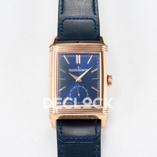 Jaeger-LeCoultre Reverso Tribute Duoface Small Seconds RG Blue MGF A854A