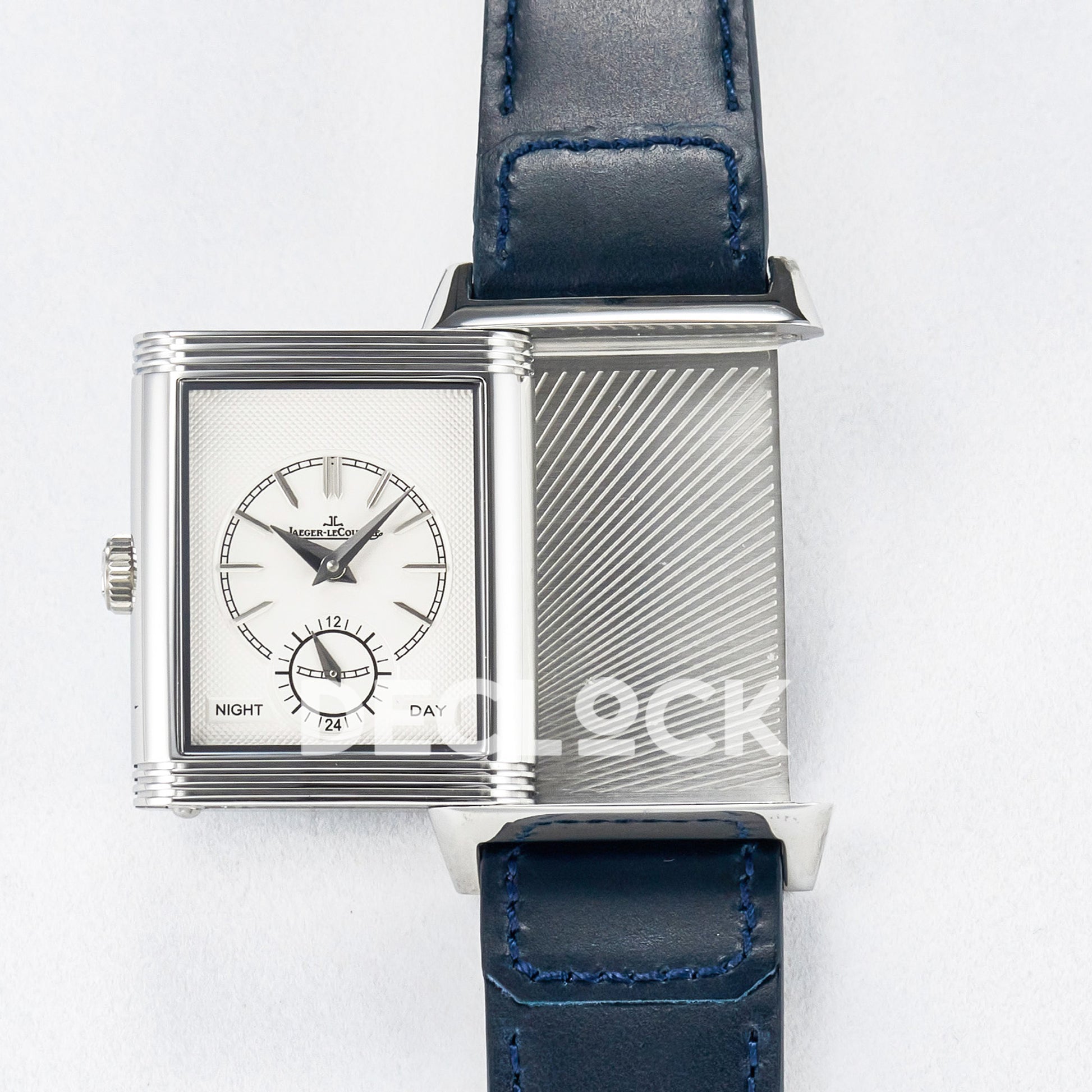 Jaeger-LeCoultre Reverso Tribute Duoface Small Seconds SS Blue MGF A854A
