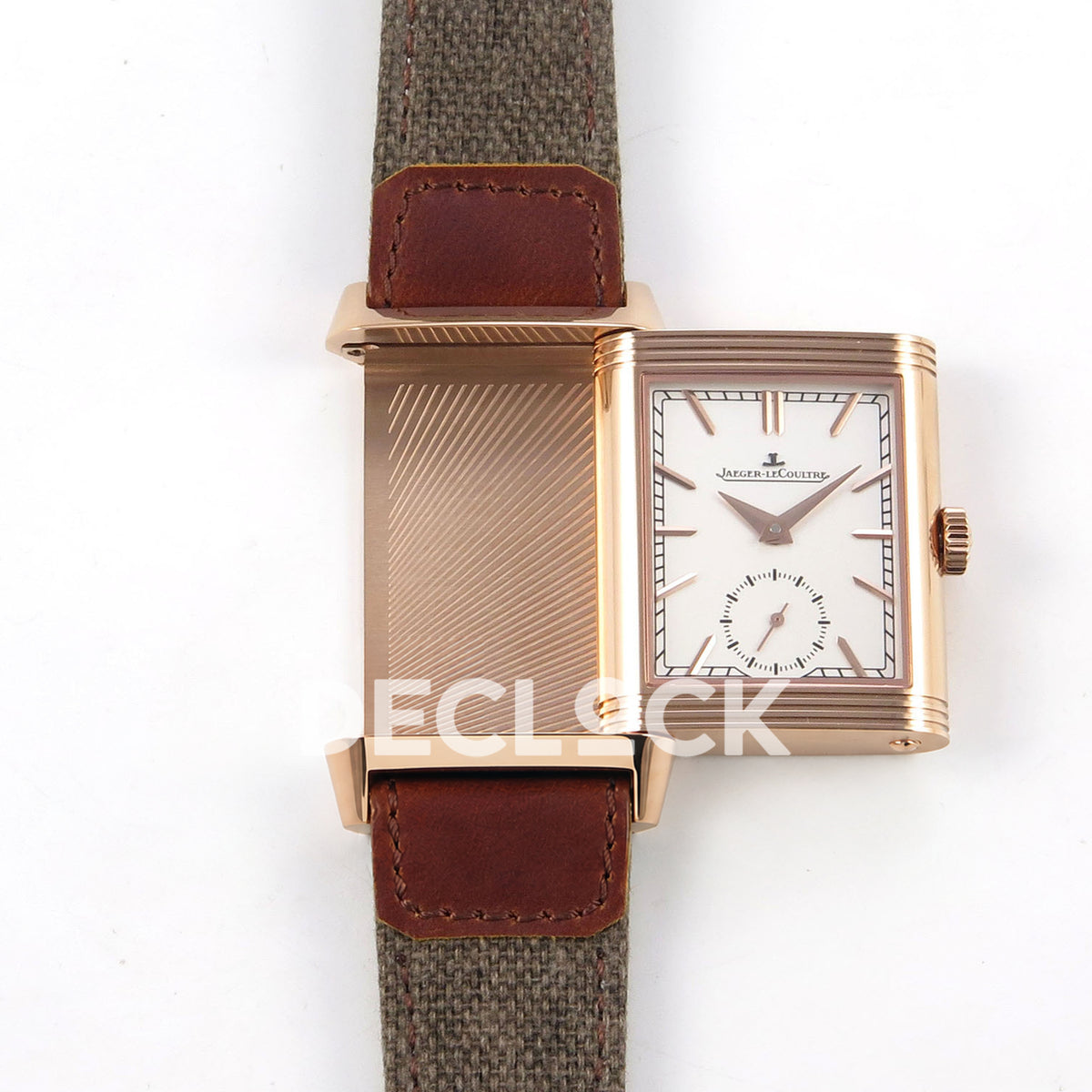 Jaeger-LeCoultre Reverso Tribute JJF white rose-gold replica - reversible case view