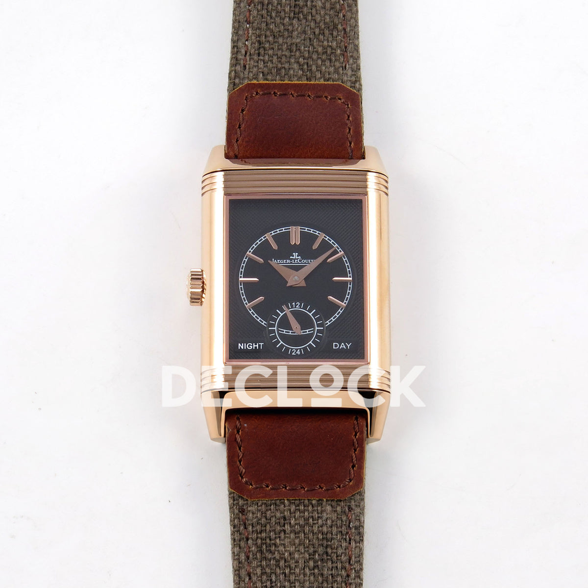 Jaeger-LeCoultre Reverso Tribute JJF white rose-gold replica - reverse front view
