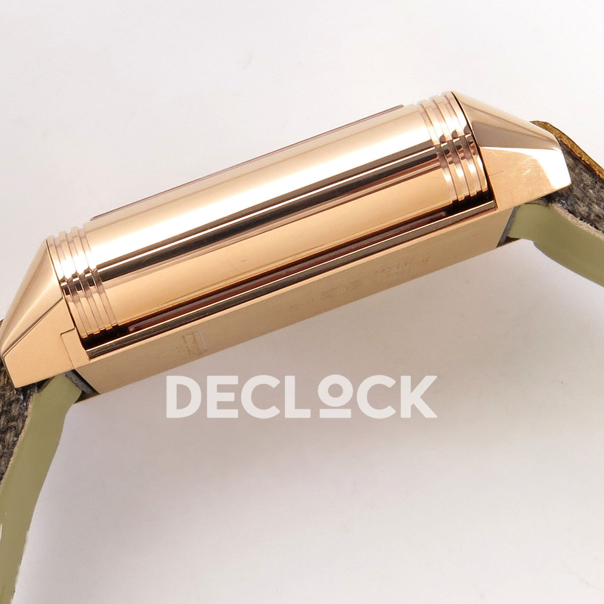 Jaeger-LeCoultre Reverso Tribute JJF white rose-gold replica - case profile view