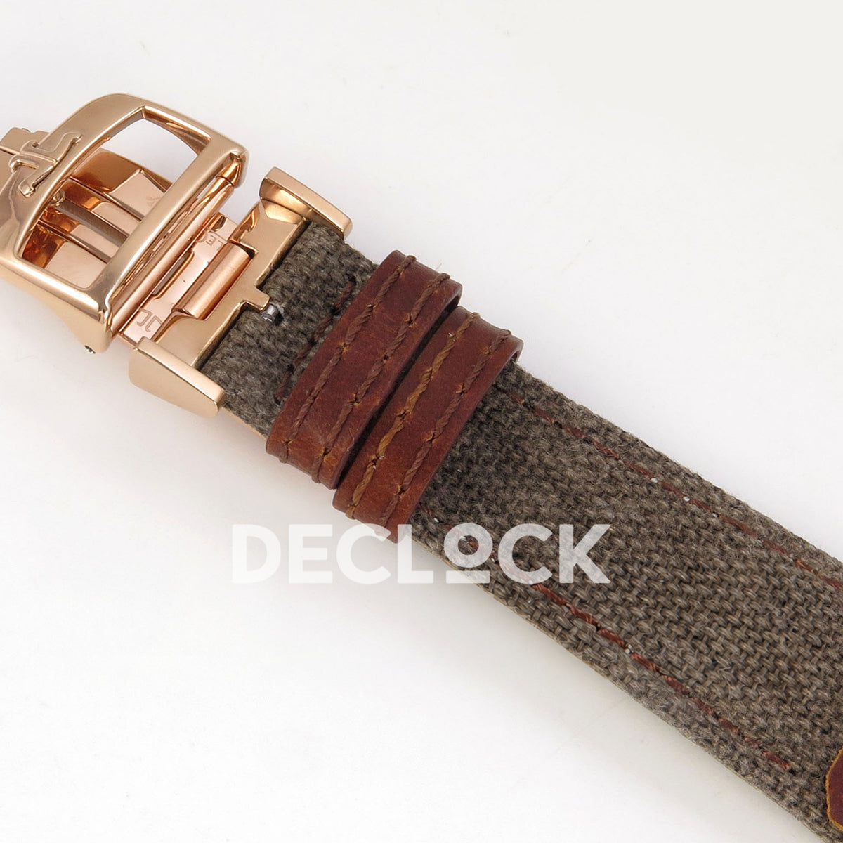 Jaeger-LeCoultre Reverso Tribute JJF white rose-gold replica - closed clasp view