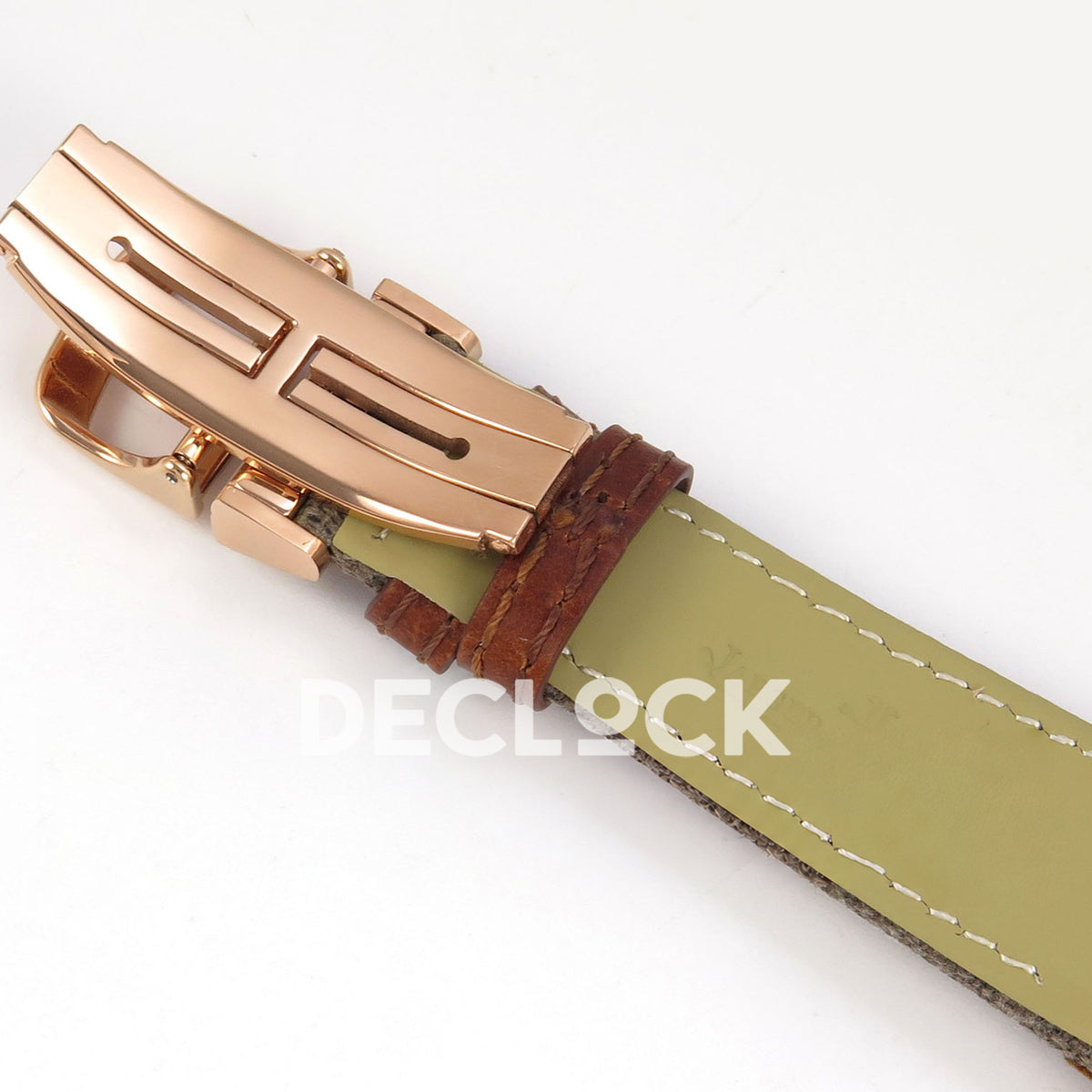 Jaeger-LeCoultre Reverso Tribute JJF white rose-gold replica - clasp reverse view