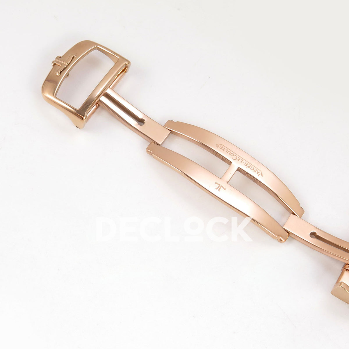 Jaeger-LeCoultre Reverso Tribute JJF white rose-gold replica - open clasp view