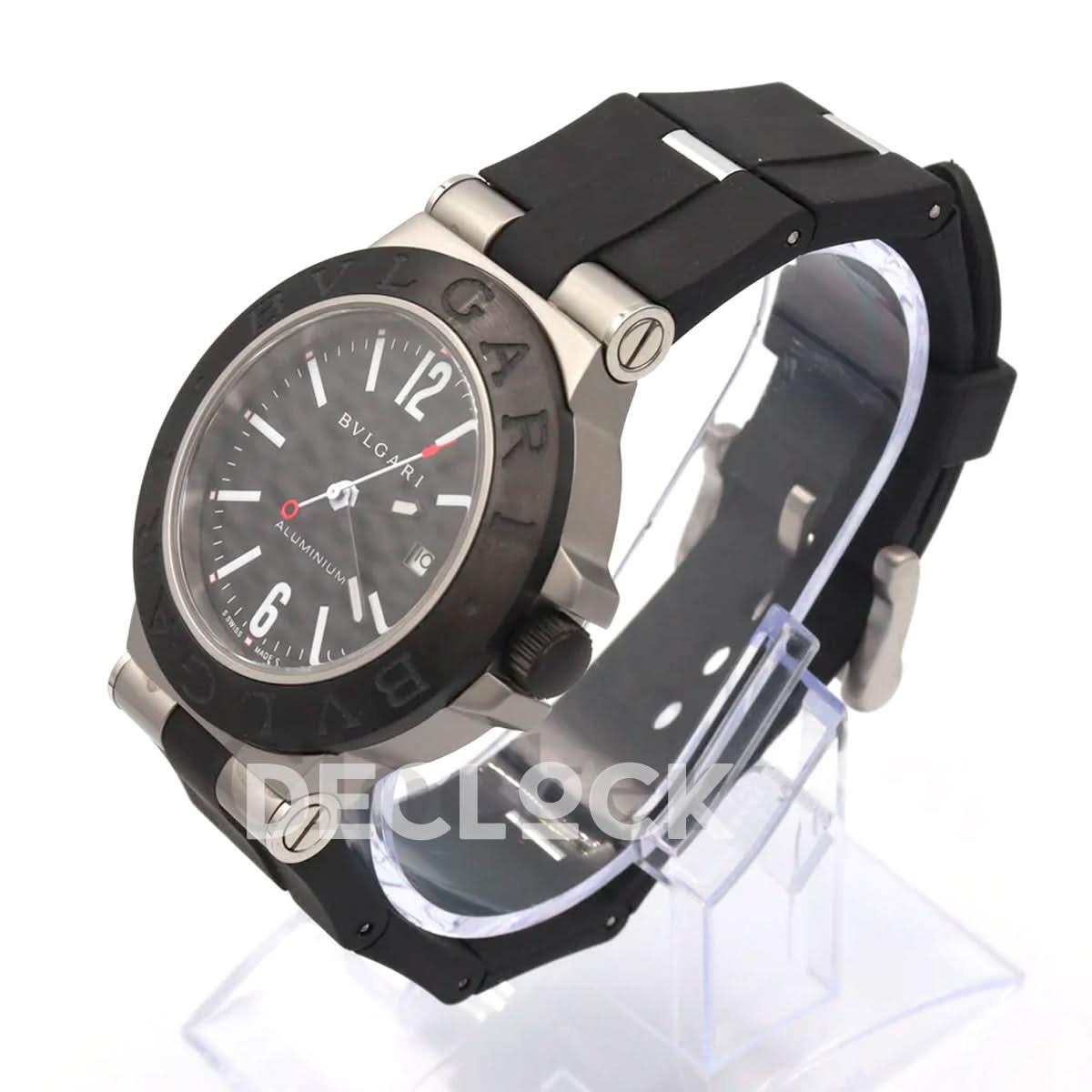 Replica Bvlgari BVG0077B – Aluminum Watch AL/RU Black/Stk SW300 |  Declock.