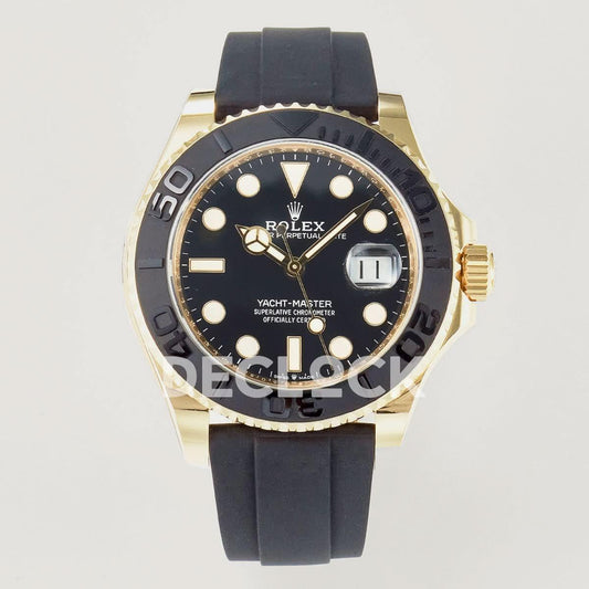 Replica Rolex Yacht-Master 226658 Clean 1:1 YG on Oysterflex Strap |  Declock.