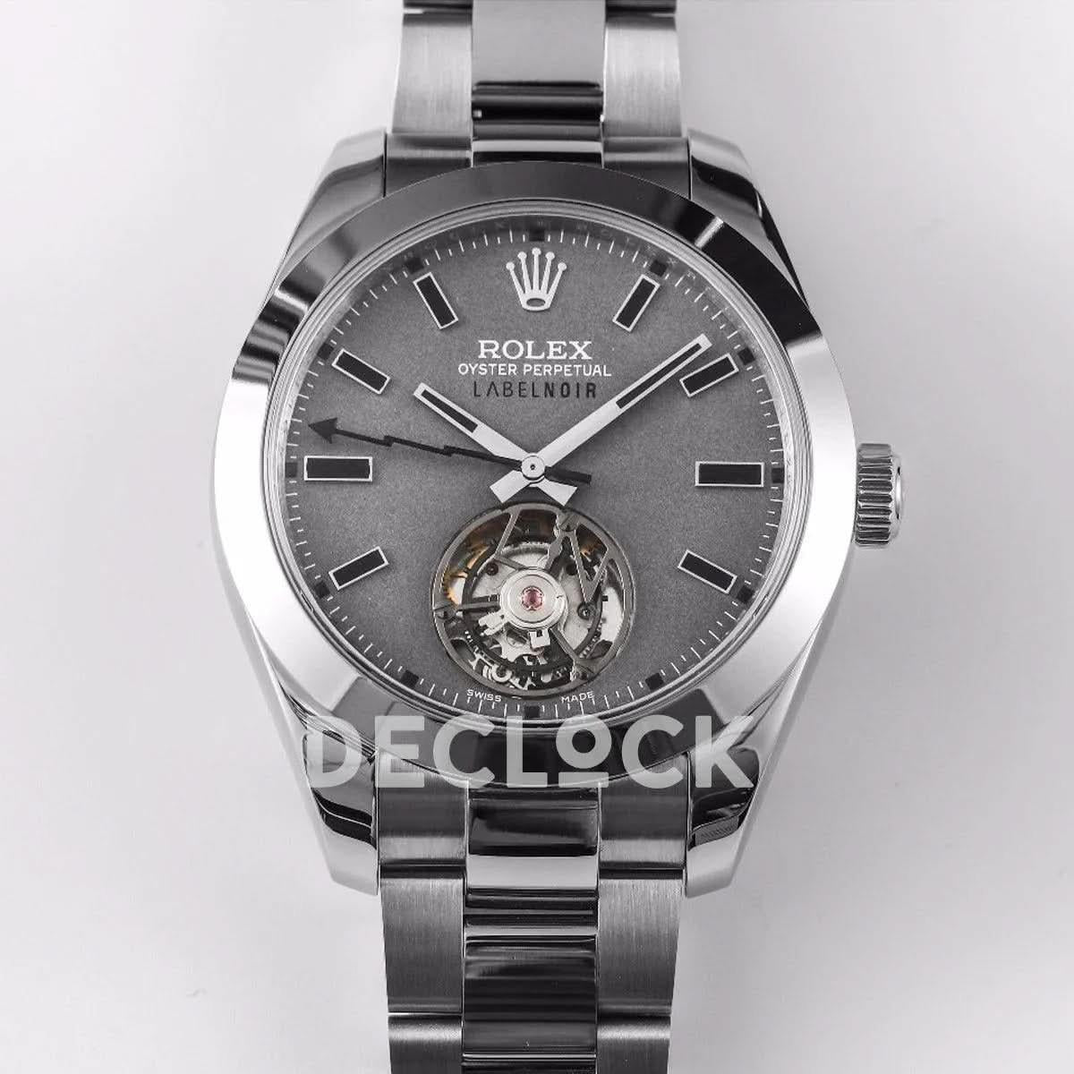 Replica Rolex Milgauss Label Noir Tourbillon |  Declock.