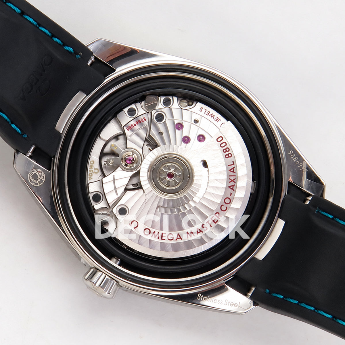 Omega Aqua Terra 38mm VSF turquoise ombre dial - movement caseback