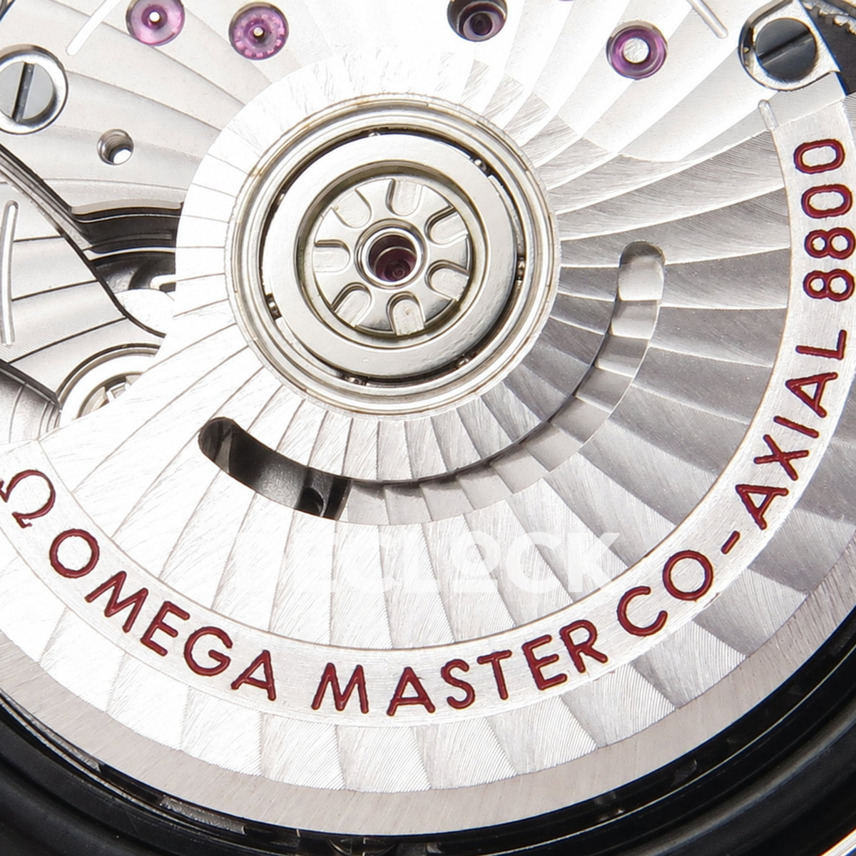 Omega Aqua Terra 38mm VSF turquoise ombre dial - caliber 8800 detail