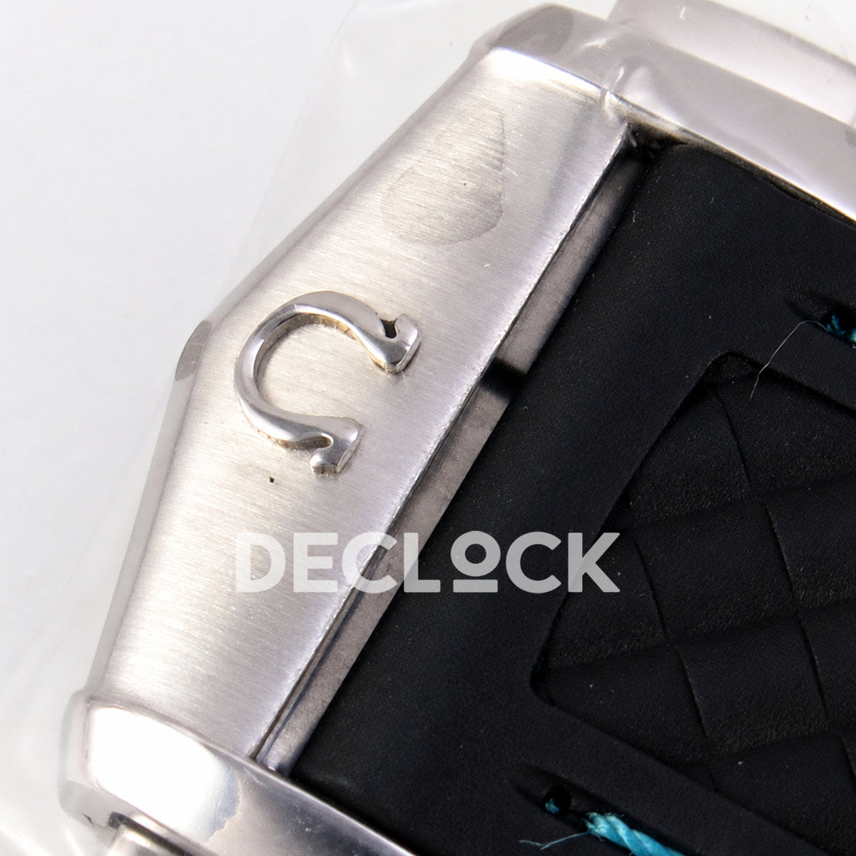 Omega Aqua Terra 38mm VSF turquoise ombre dial - clasp logo