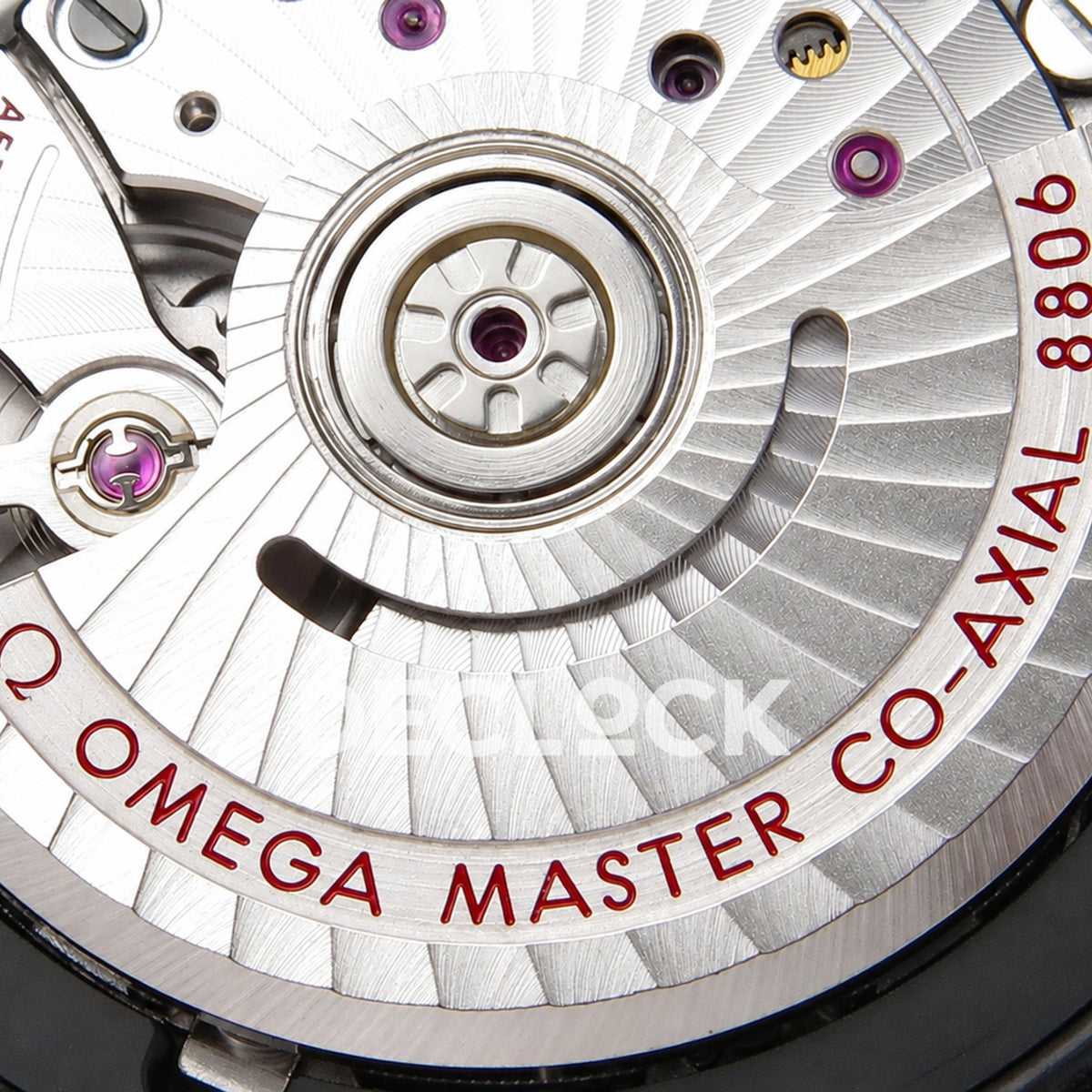 Omega Seamaster Diver 300M ORF black ceramic steel rubber 8806 Free Sprung — rotor detail