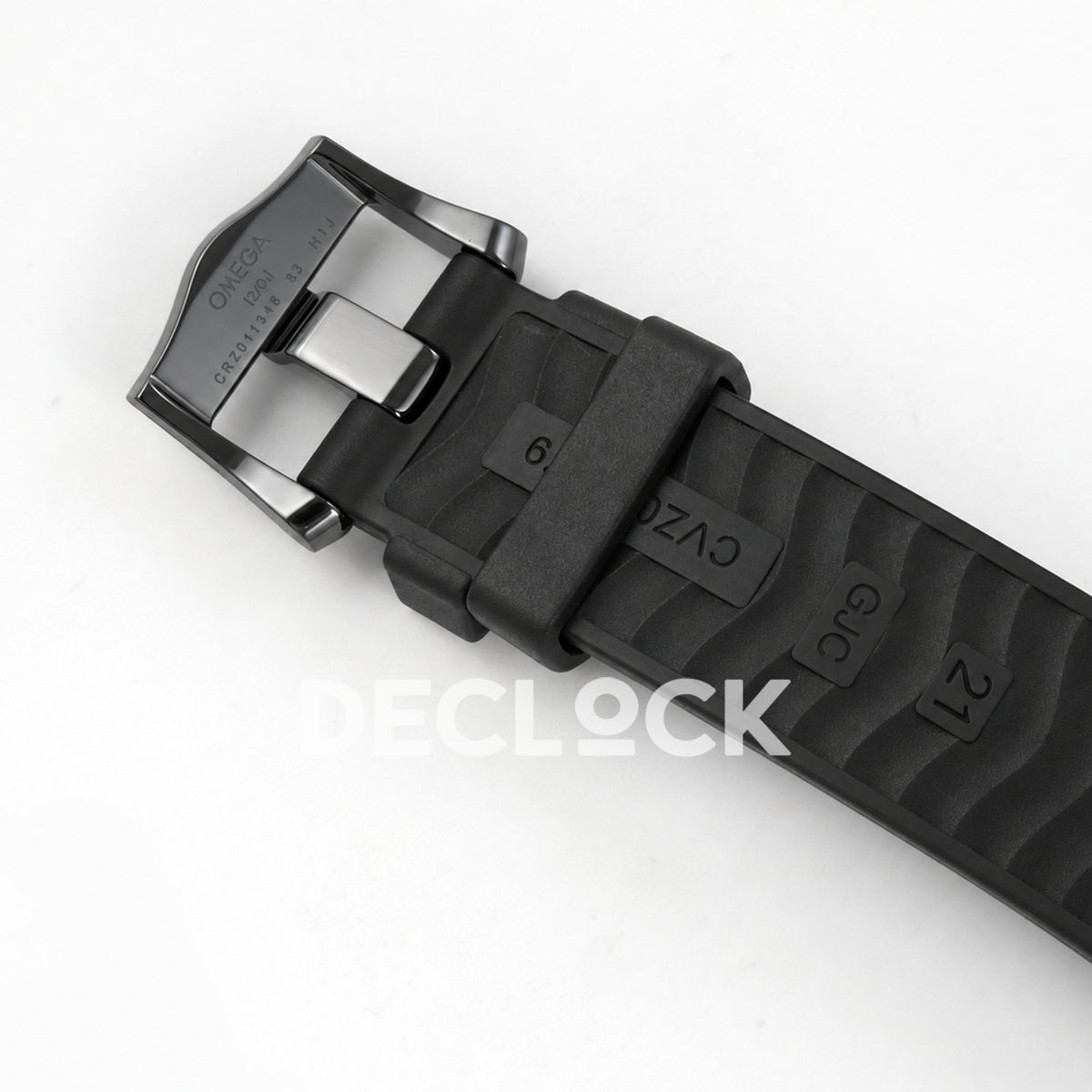 Omega Seamaster Diver 300M ORF black ceramic steel rubber 8806 Free Sprung — rubber strap inside