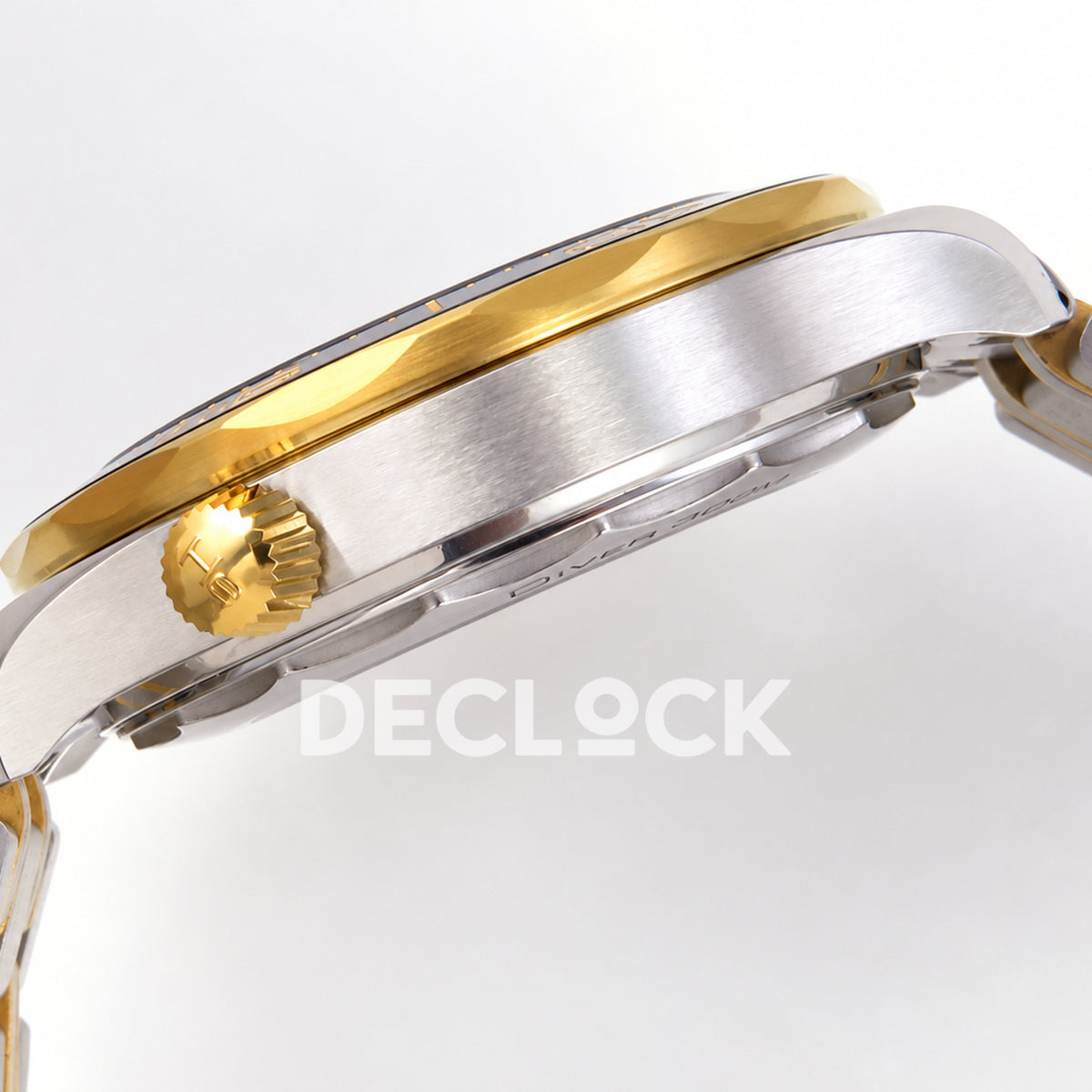 Omega Seamaster Diver 300M ORF black dial steel and yellow gold 8800 Free Sprung — case side profile