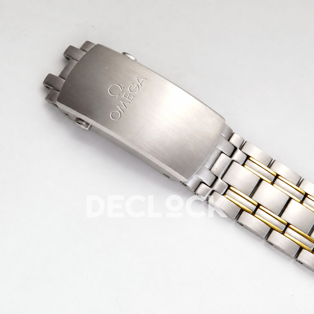 Omega Seamaster Diver 300M ORF Blue Steel Yellow Gold 8800 Free Sprung — bracelet and clasp