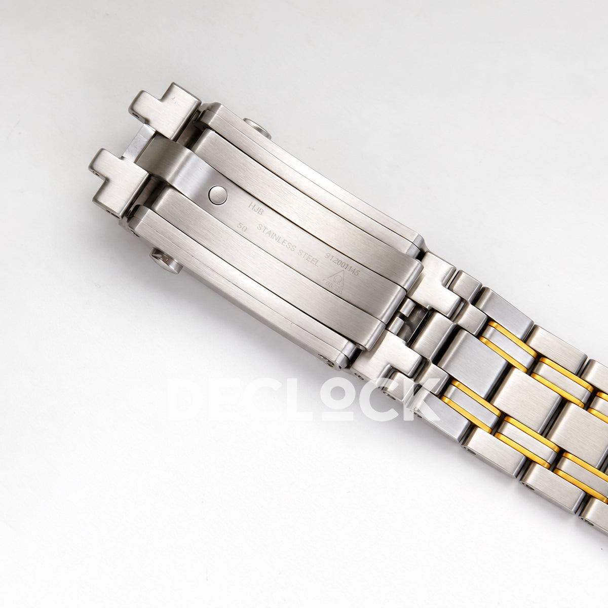 Omega Seamaster Diver 300M ORF Blue Steel Yellow Gold 8800 Free Sprung — clasp inner view