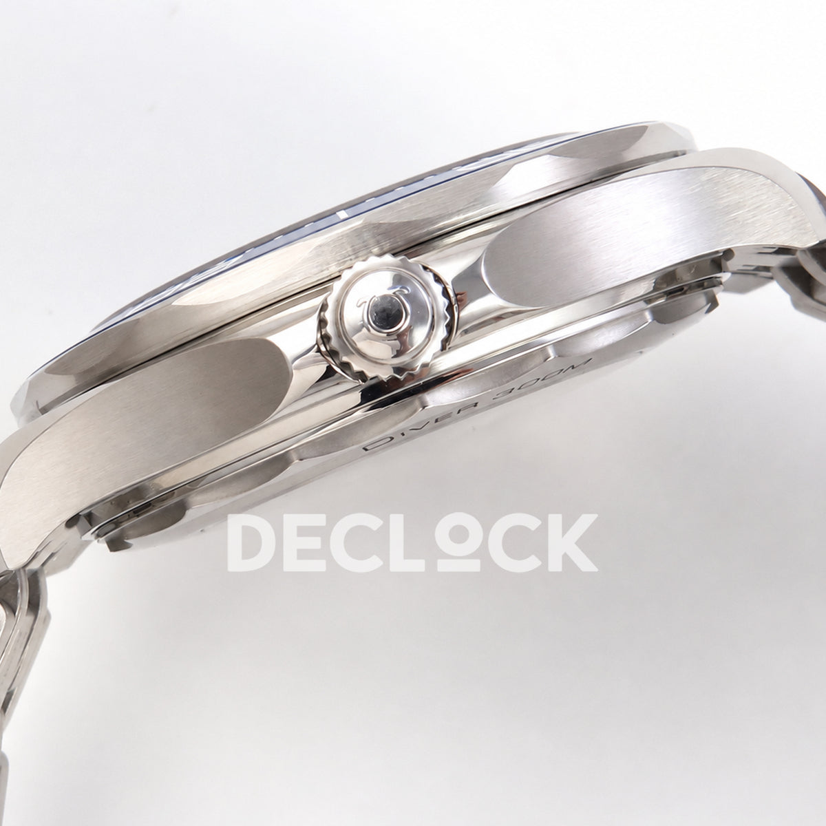 Omega Seamaster Diver 300M ORF gray dial steel 8800 Free Sprung — crown side profile