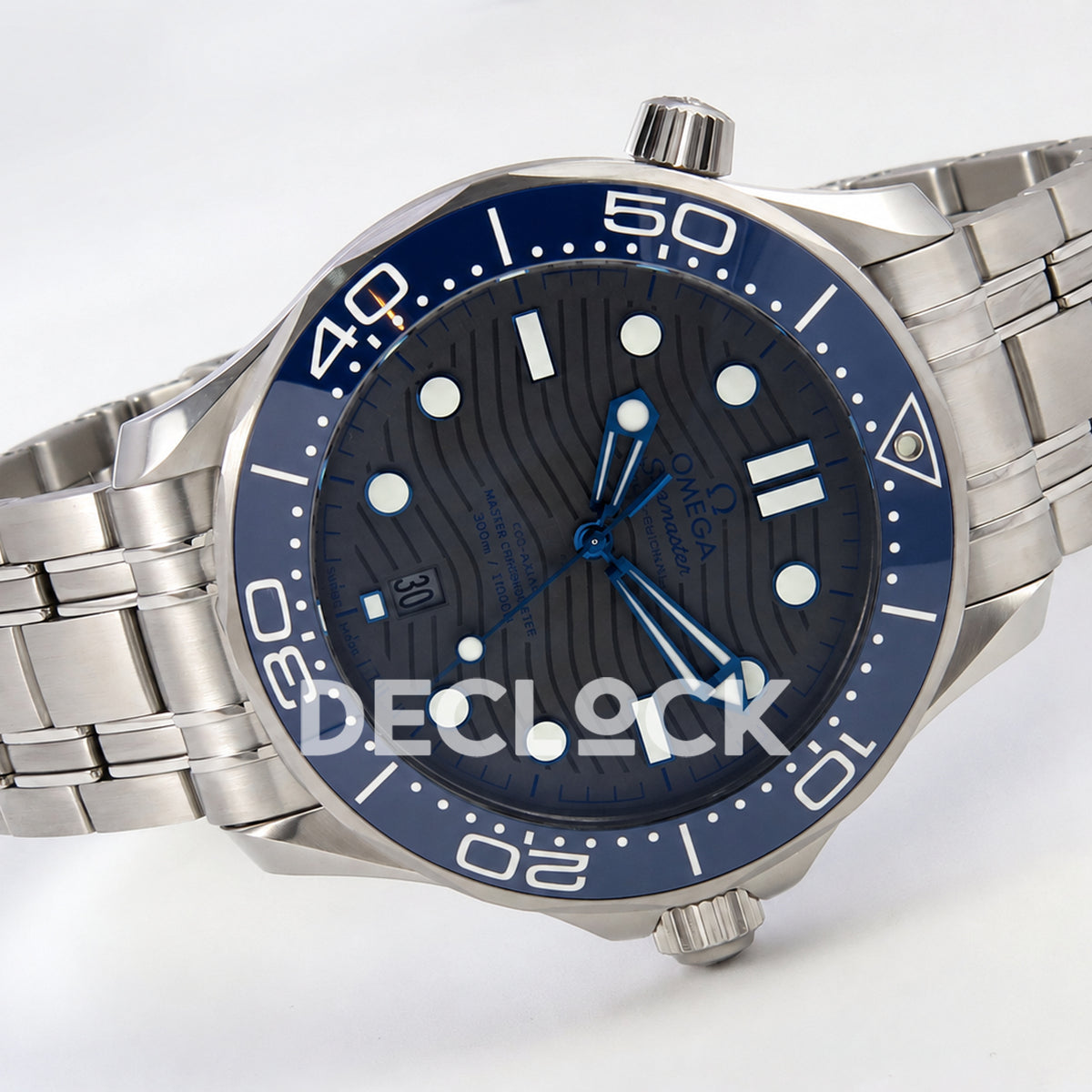 Omega Seamaster Diver 300M ORF gray dial steel 8800 Free Sprung — full watch angled view